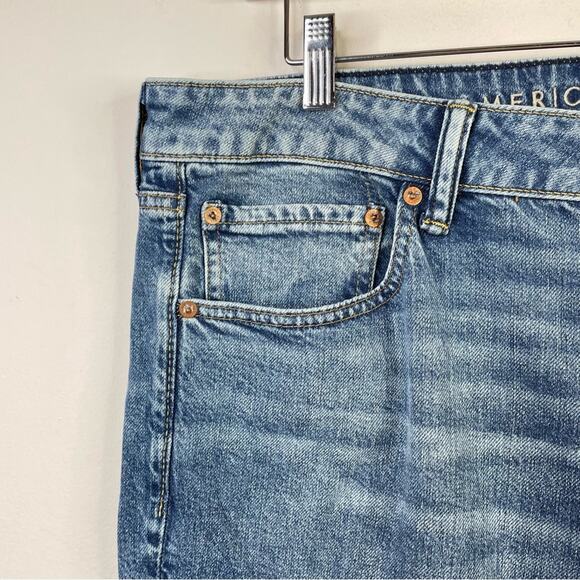 American Eagle 90s Straight Leg Flex Stretch Denim Blue Jeans Mens 36 New nwt - Picture 3 of 14